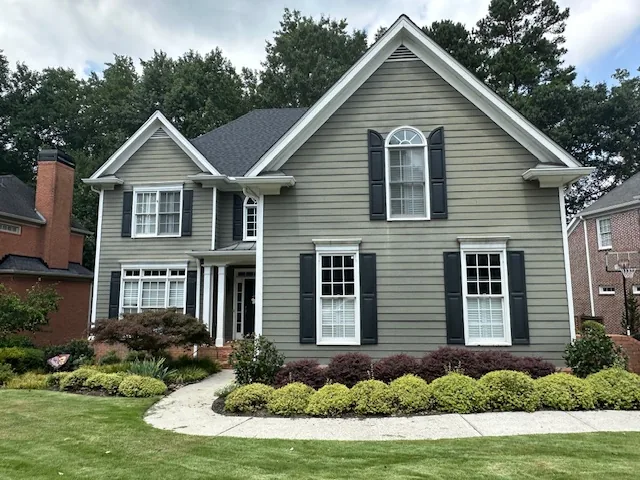 Before residential siding replacement in Alpharetta
